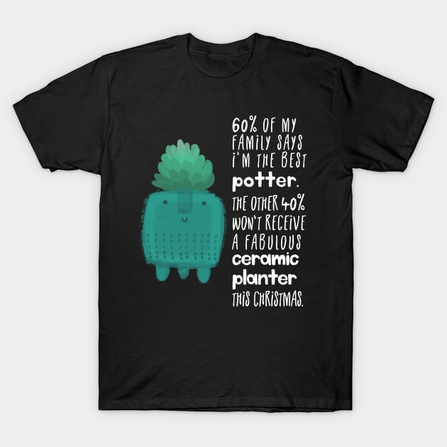 Handmade Ceramic Planter T-Shirt by Teequeque